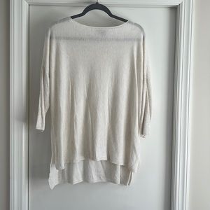 H&M light cream colored hi-low top